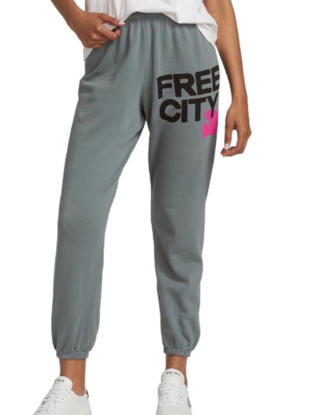 Freecity Large Logo Sweatpants In Gray Art Women’s XS
